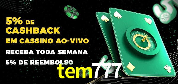 Promoções do cassino ao Vivo tem777